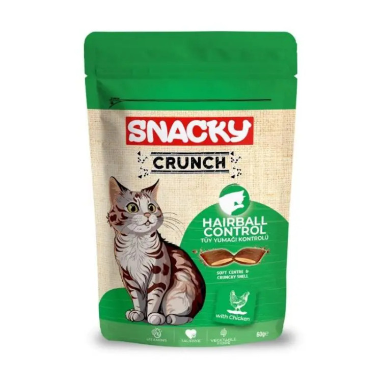 تشویقی هربال گربه اسنکی Hairball Control با طعم مرغ 60 گرم