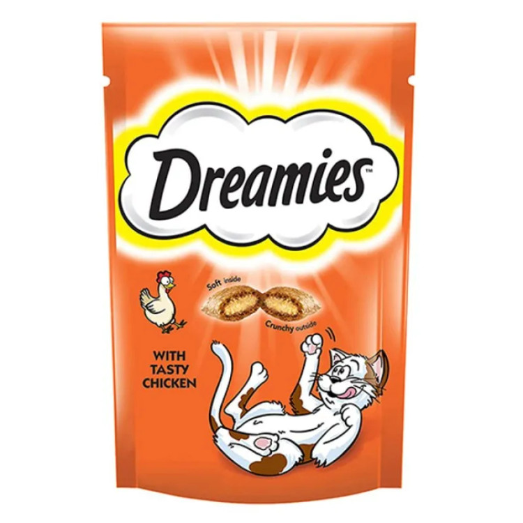 تشویقی گربه دریمیز با طعم مرغ Dreamies Cat Snack وزن 60 گرم