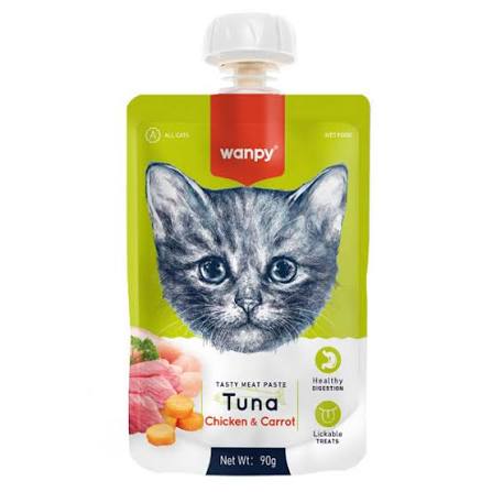 پودینگ گربه ونپی با طعم تن، مرغ و هویج وزن 90 گرم