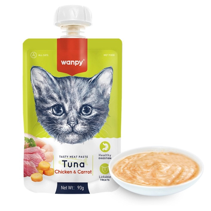 پودینگ گربه ونپی با طعم تن، مرغ و هویج وزن 90 گرم