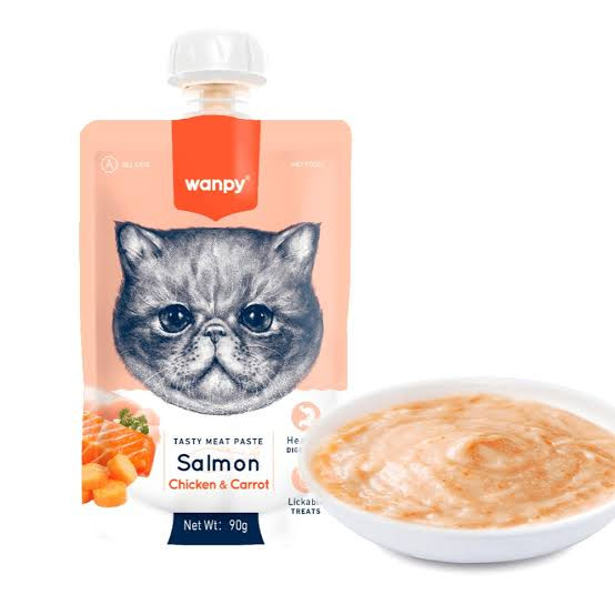 پودینگ گربه ونپی با طعم سالمون، مرغ و هویج وزن 90 گرم