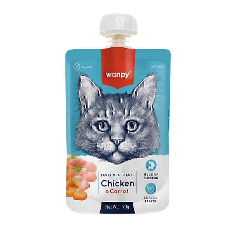 پودینگ گربه ونپی با طعم مرغ و هویج وزن 90 گرم
